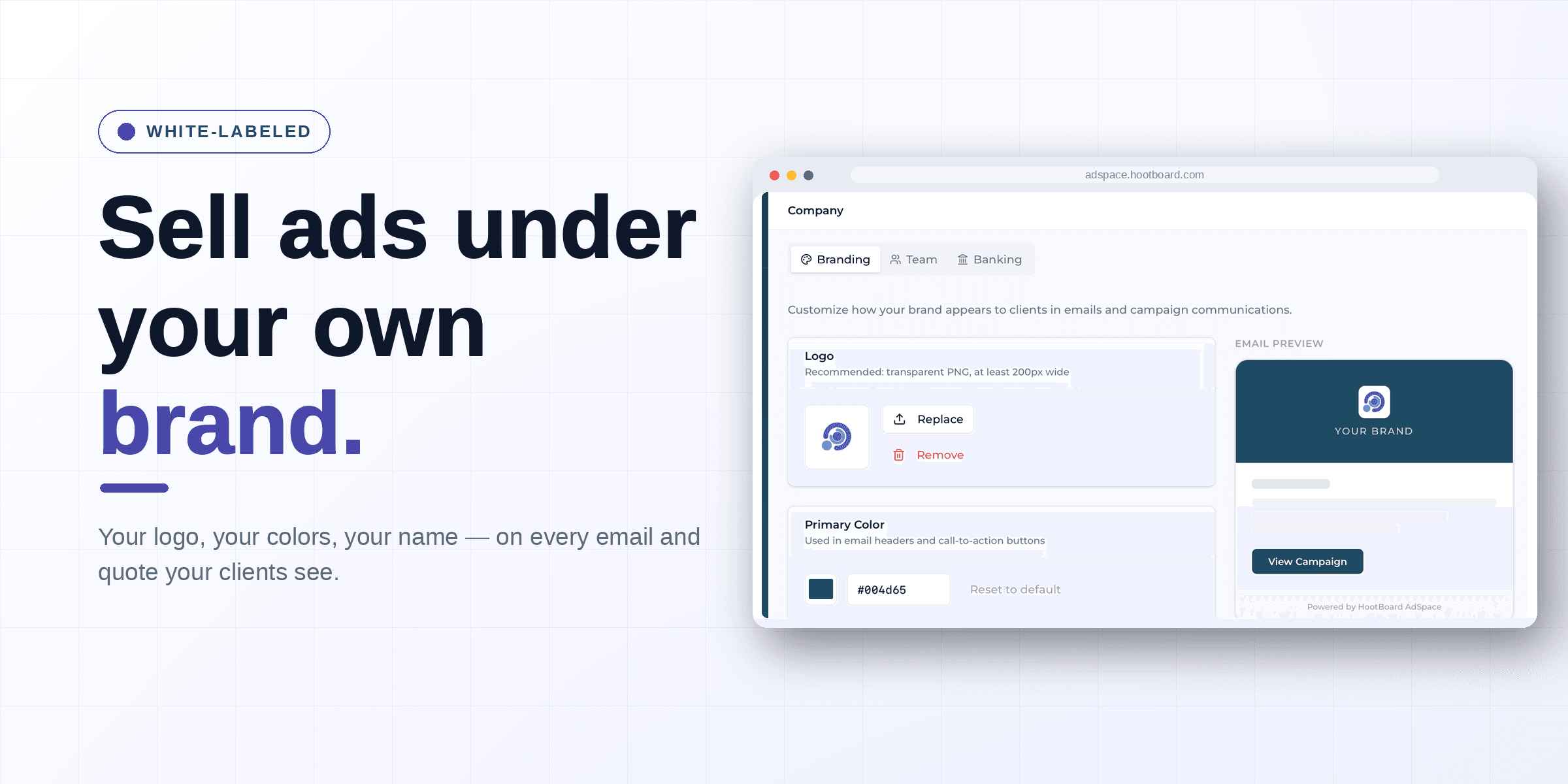 Sell Ads Under Your Own Brand